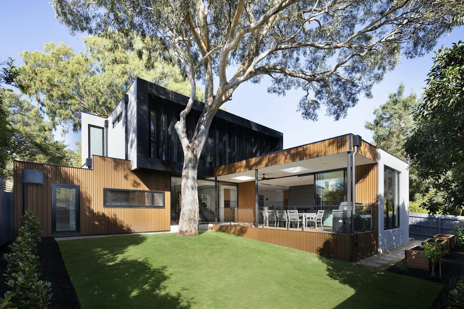 A contemporary house and garden